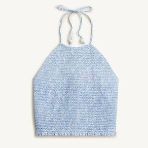 J.Crew Smocked organic cotton halter top in Liberty® Jacqueline's Blossom fabric